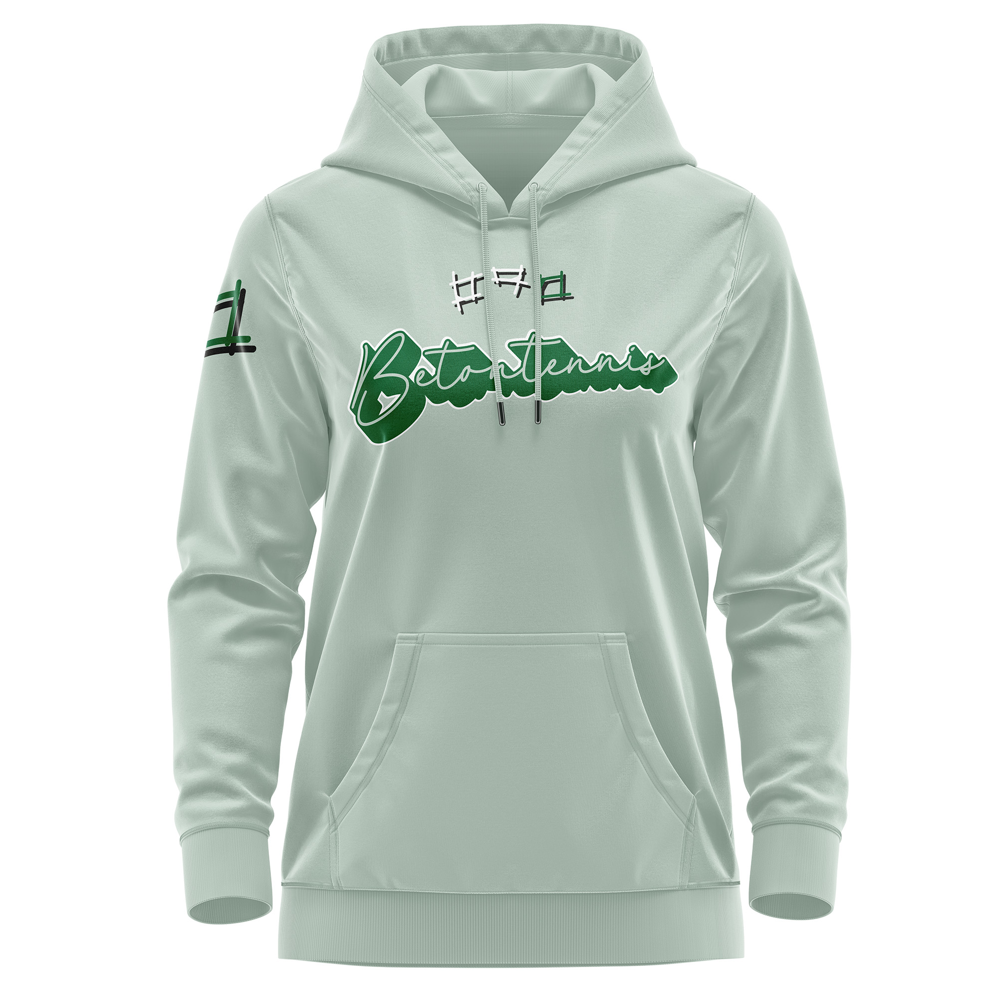 BetonTennis Premium Hoodie – Urban Tennis Streetstyle für Frauen