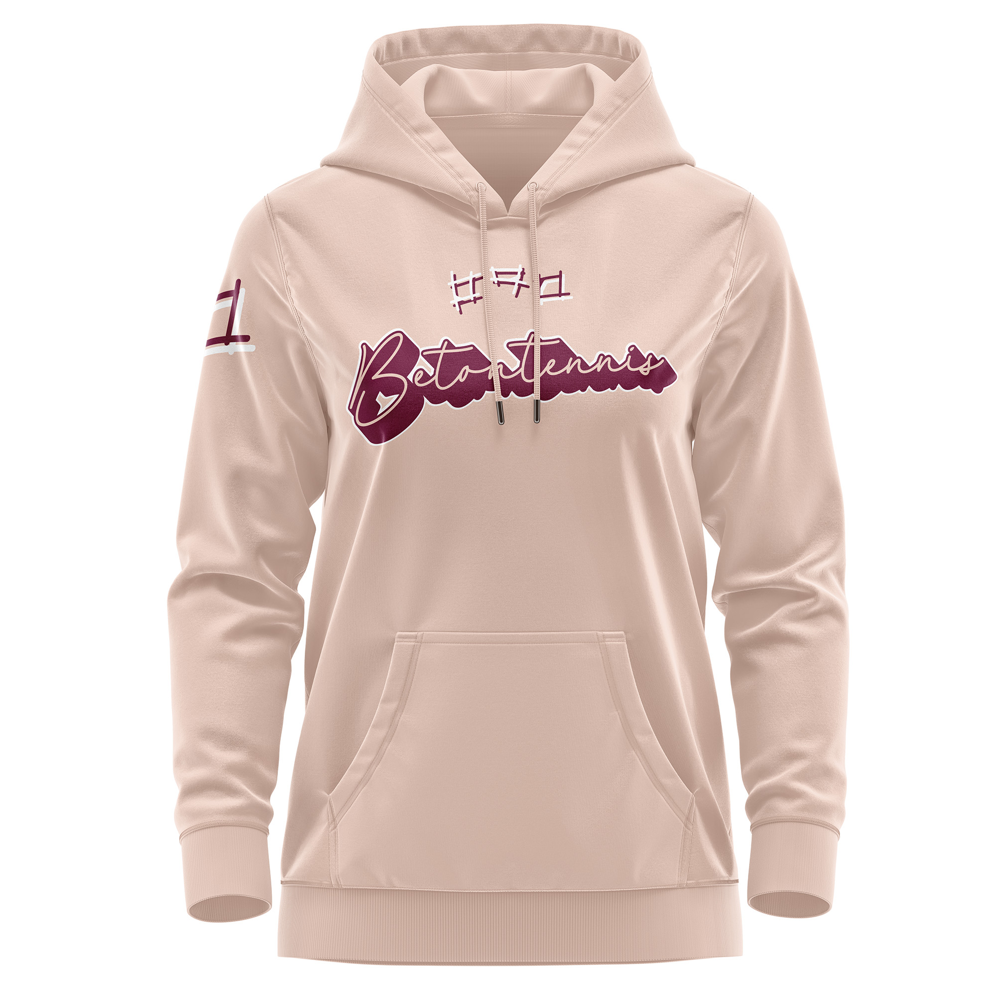 BetonTennis Premium Hoodie – Urban Tennis Streetstyle für Frauen