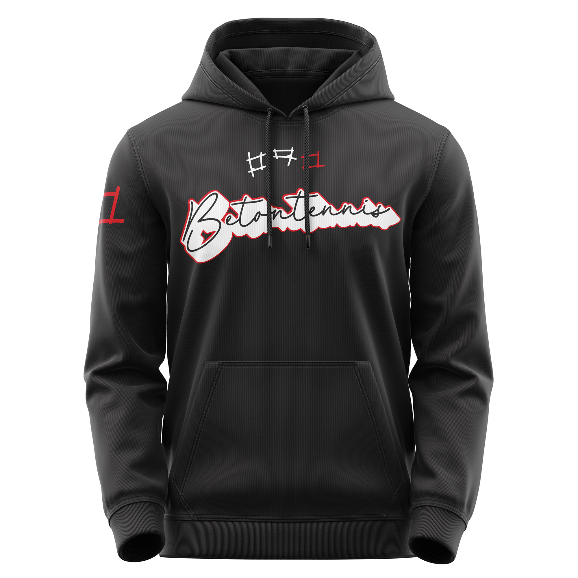 Betontennis Hoodie – Court Attitude für die Straße