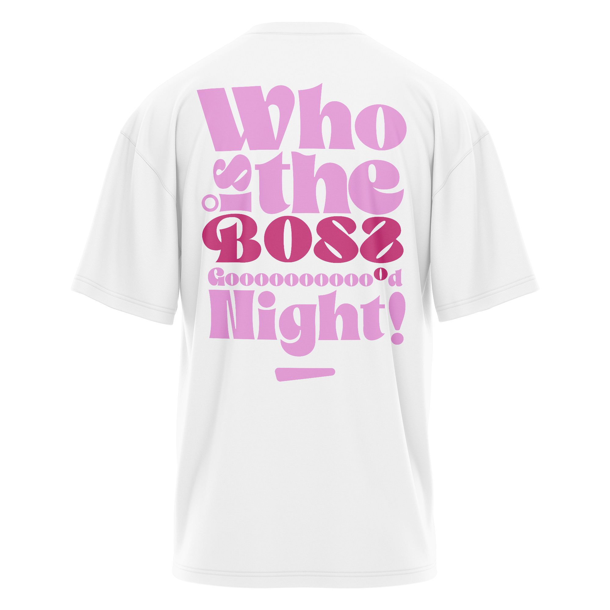 Oversize „Who is the Boss“ T-Shirt – Street-Tennis Edition