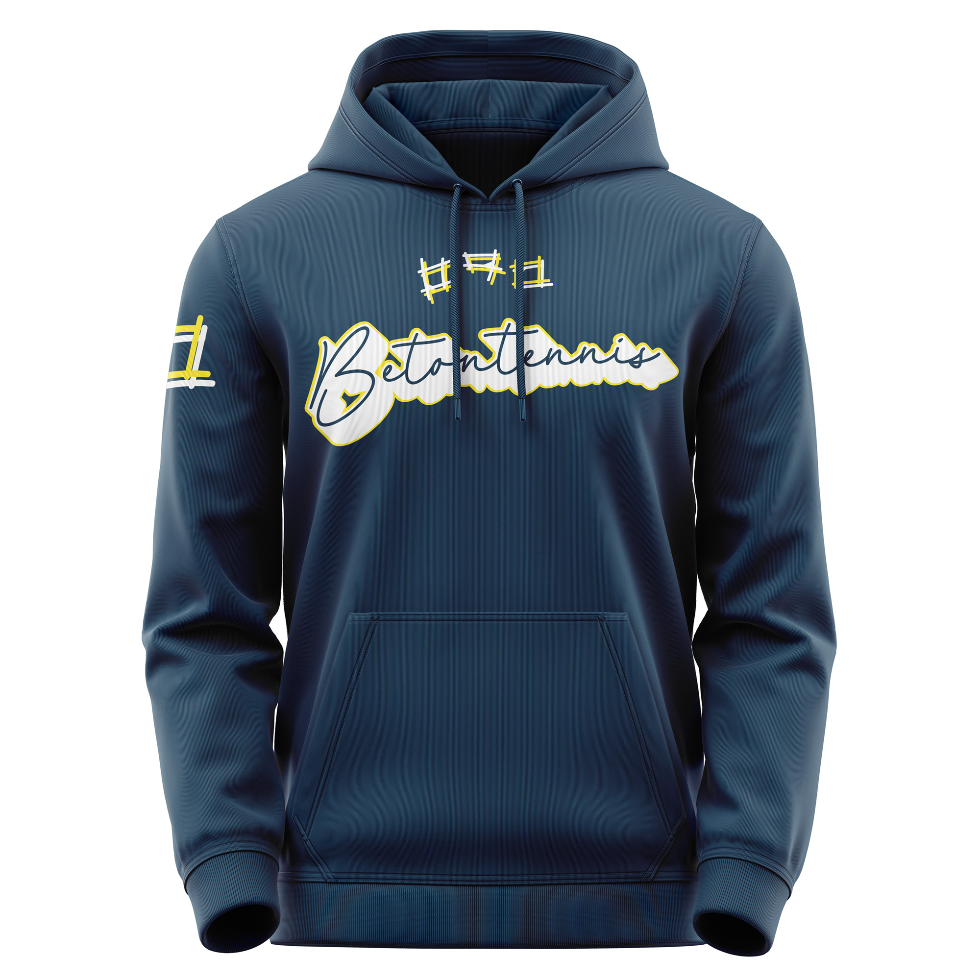 Betontennis Hoodie – Court Attitude für die Straße