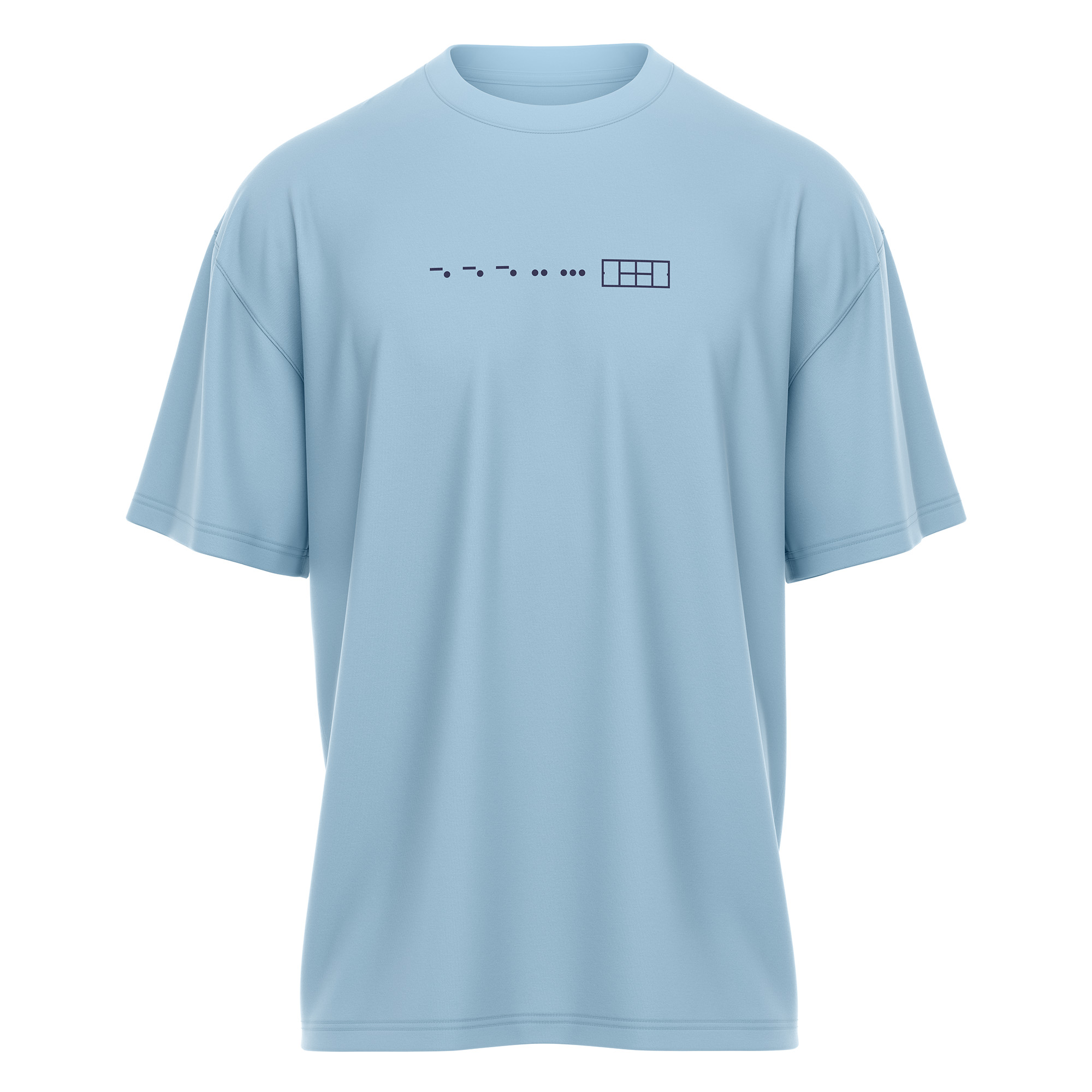 Oversize Tennis T-Shirt Morsecode – Heavy Cotton Court & Street
